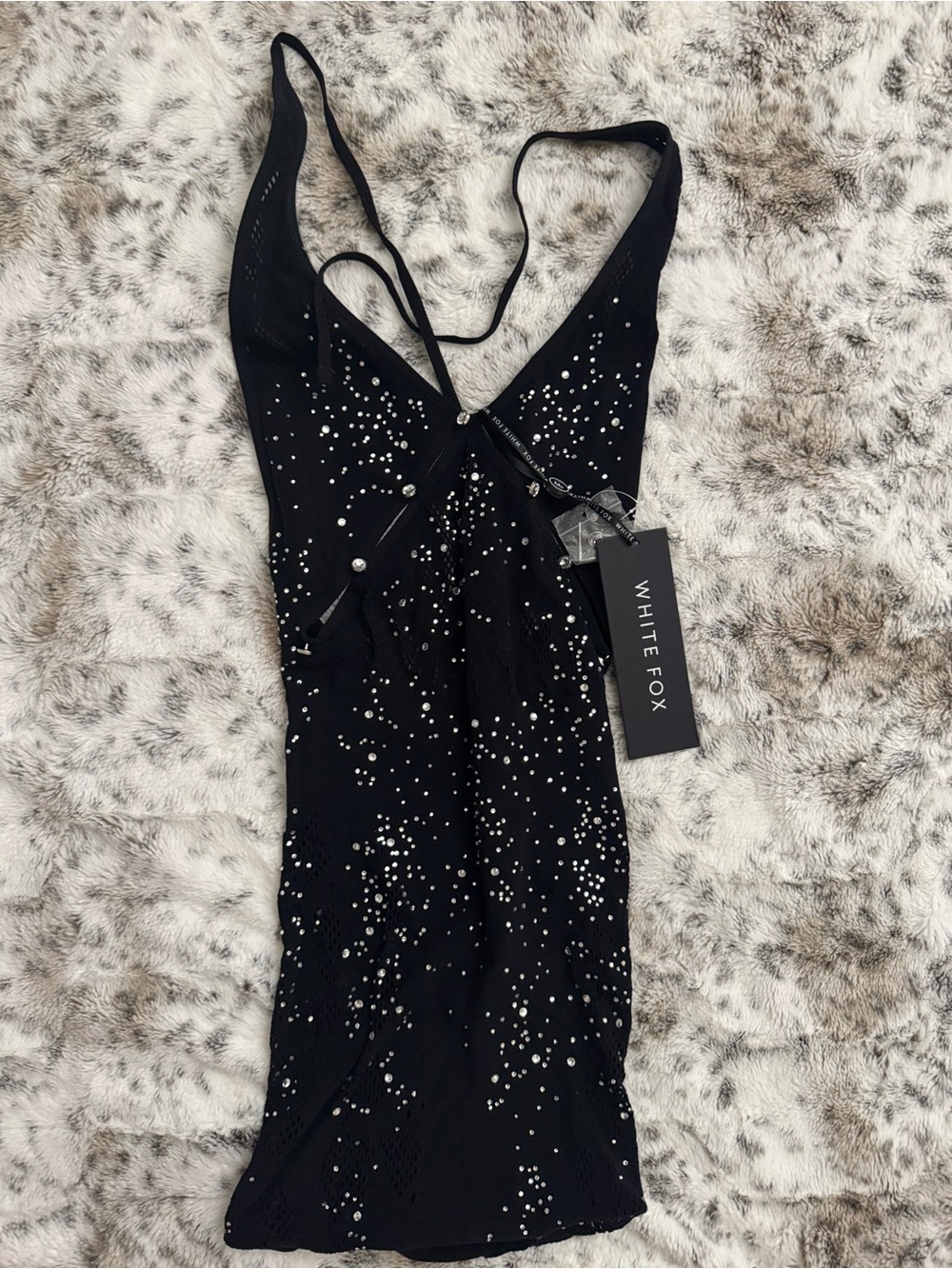 White Fox No Temptations Mini Dress in Black